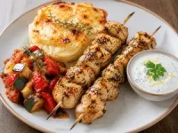 brochettes et ses accompagnements