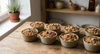 Crumble individuel pomme-poire & noisettes