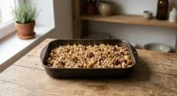 Crumble pomme poire aux noix