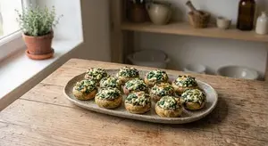 champignon épinards